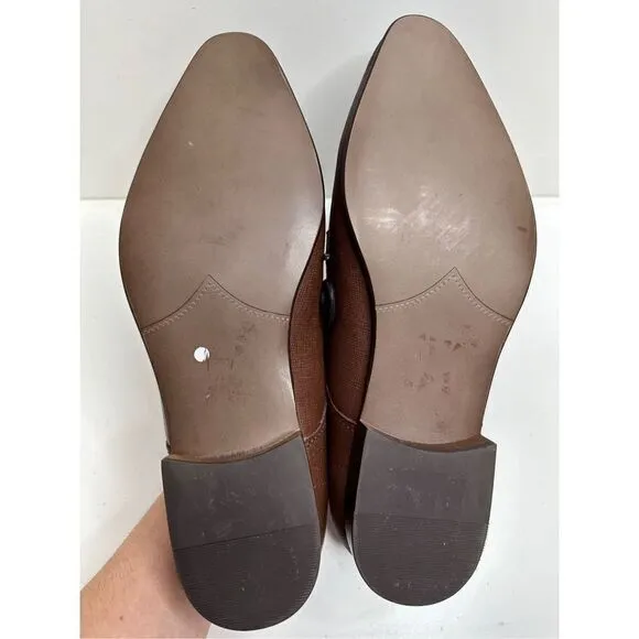 BP Derby Shoes Mens Size 10.5 Brown Textured Leather Plain Toe Shoes NEW