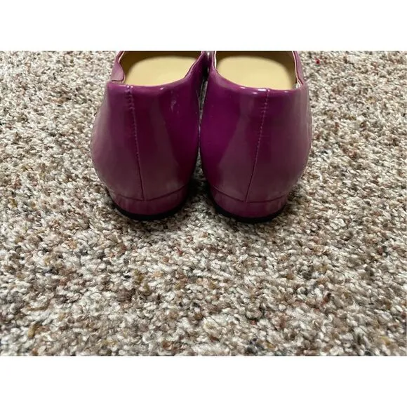 Brand New C. Paravano Women’s EU 40 US 10 Purple Crystal Leather Flats