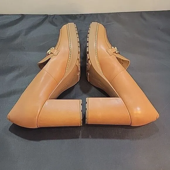 BRAND NEW NATURALIZER CALLIE MOC ENGLISH TEA LEATHER HEELED SHOES I3520L1200