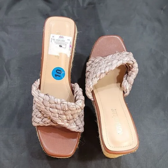 BRAND NEW OLIVIA MILLER IRMA OPEN TOE WEDGE HEEL SANDAL