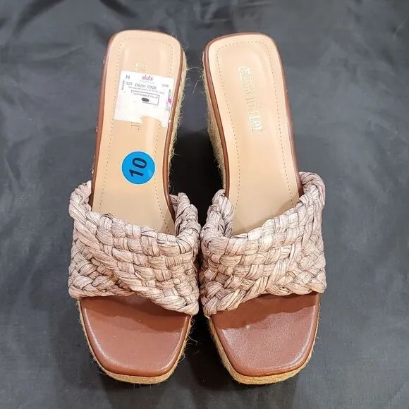 BRAND NEW OLIVIA MILLER IRMA OPEN TOE WEDGE HEEL SANDAL