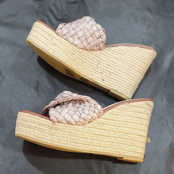 BRAND NEW OLIVIA MILLER IRMA OPEN TOE WEDGE HEEL SANDAL