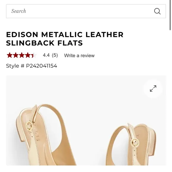 🔥Brand new Women's Talbots 8 Gold Edison leather sling backs shoes