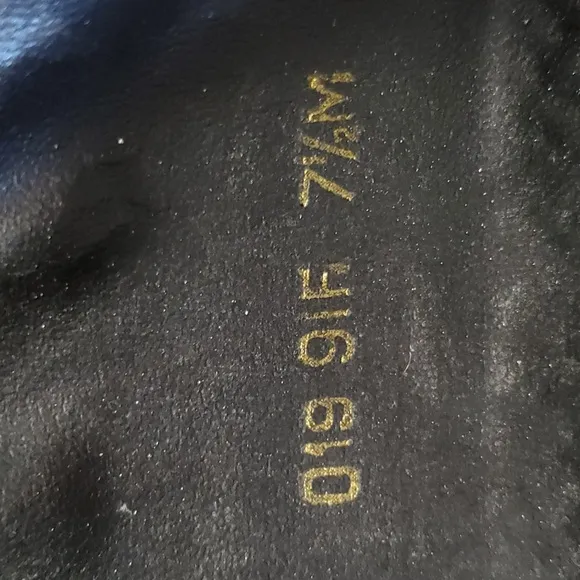 Brazil Size 7.5 Riding Boots Black Woven Leather Flat Knee-High Almond Toe Biker