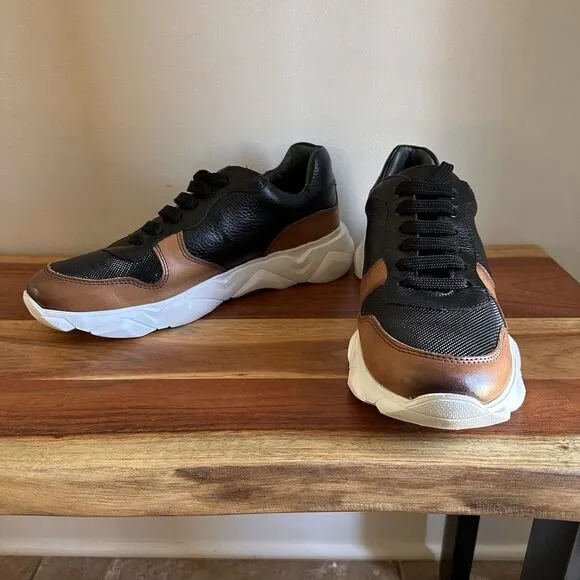 Brazilian Leather Shoes Black Brown Trainers Men’s 8.5 Sneakers EUC