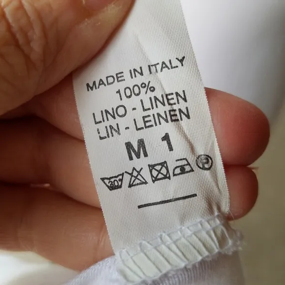 Bright White Linen Ruffled Sleeveless Casual Dress with Pockets from Italy