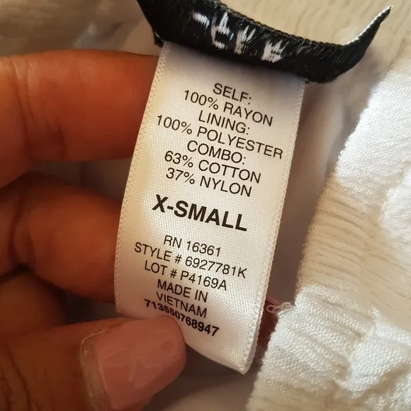 Bright White Rayon Maxi Skirt with Lace Details Like NEW