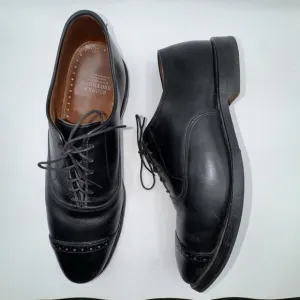 Brooks Brothers 1893 Genuine Leather Size 9.5 D Goodyear Welted Cap Toe Black