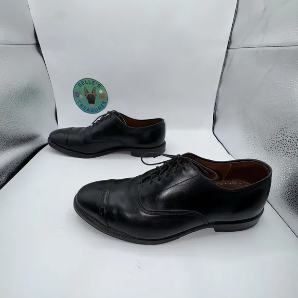 Brooks Brothers 1893 Genuine Leather Size 9.5 D Goodyear Welted Cap Toe Black