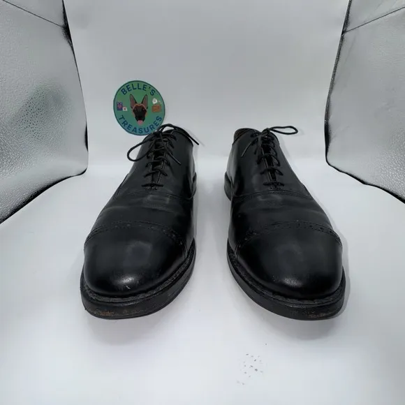 Brooks Brothers 1893 Genuine Leather Size 9.5 D Goodyear Welted Cap Toe Black