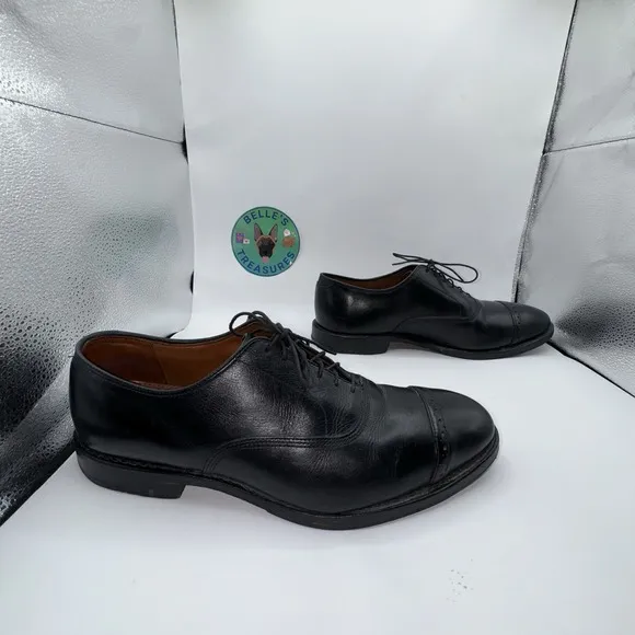 Brooks Brothers 1893 Genuine Leather Size 9.5 D Goodyear Welted Cap Toe Black