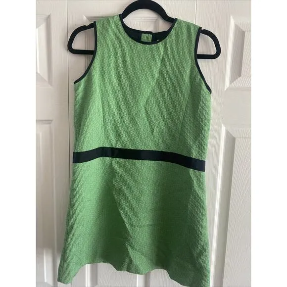 Brooks Brothers Fleece Girls 16 Green Textured Dress Classic Derby