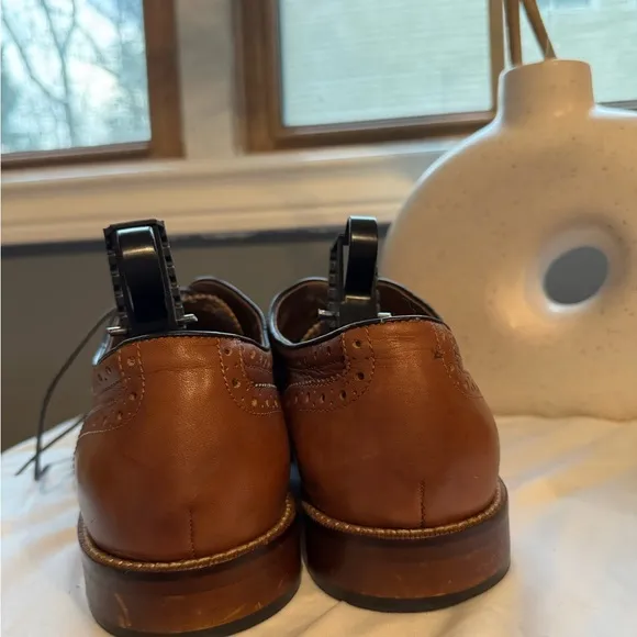 Brown Leather Wingtip Oxford Shoes