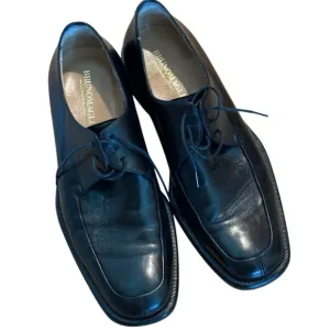 Bruno Magli Bishop Mens Lace Up Black Leather Handmade Shoes. Size 9 M