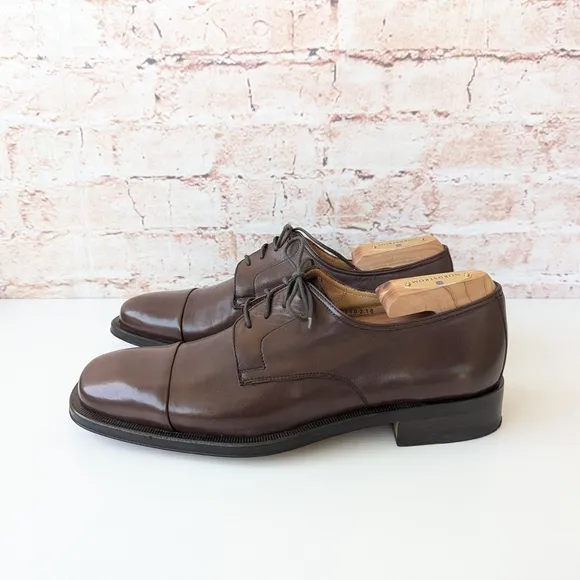 Bruno Magli Brown Leather Oxford Shoes