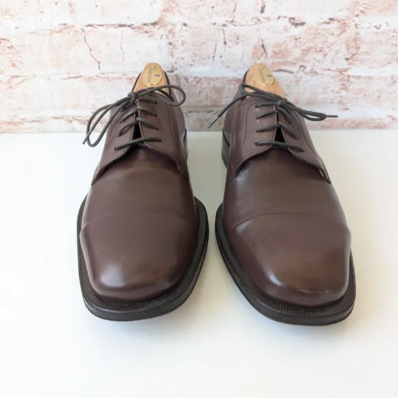 Bruno Magli Brown Leather Oxford Shoes