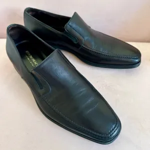 Bruno Magli Men's Raging Slip On Loafer Shoes Polished Leather Black US Size 9.5