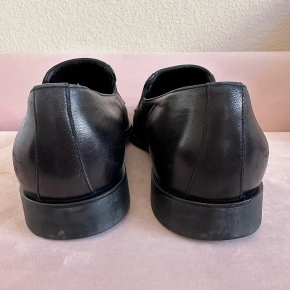 Bruno Magli Men's Raging Slip On Loafer Shoes Polished Leather Black US Size 9.5