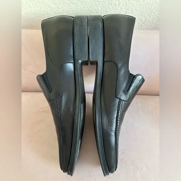 Bruno Magli Men's Raging Slip On Loafer Shoes Polished Leather Black US Size 9.5