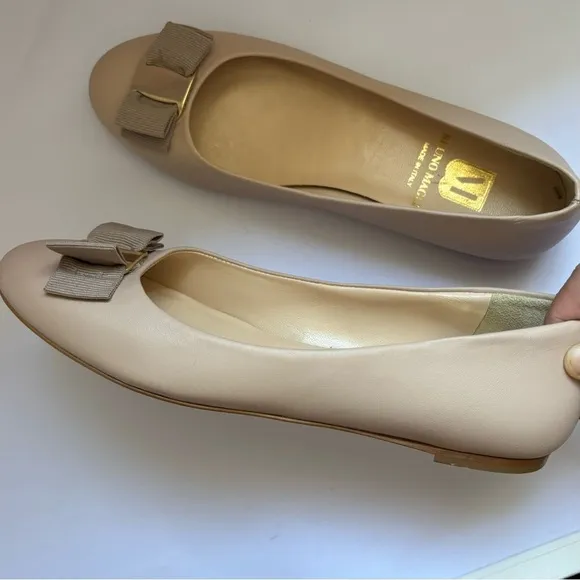 BRUNO MAGLI Mina Bow Leather Ballet Flats Sz 36.5/US6.5
