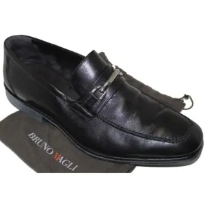 BRUNO MAGLI Renegade Black Leather Loafer 9.5 Wide