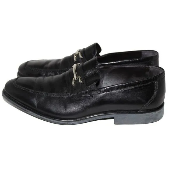 BRUNO MAGLI Renegade Black Leather Loafer 9.5 Wide