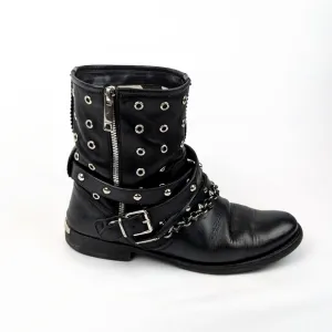 BURBERRY - Flat Boots Moto Brit Biker Jude Size EU 40