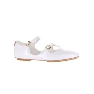 Burberry Girls Jesse White Flats EUR 33 Medium (B, M)