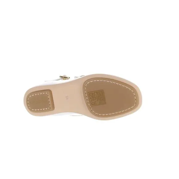 Burberry Girls Jesse White Flats UK 10 Medium (B, M)