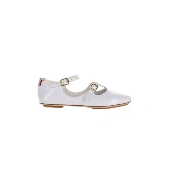 Burberry Girls Jesse White Flats UK 10.5 Medium (B, M)