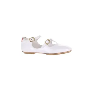 Burberry Girls Jesse White Flats UK 9 Medium (B, M)