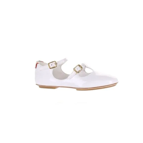 Burberry Girls Jesse White Flats UK 9 Medium (B, M)