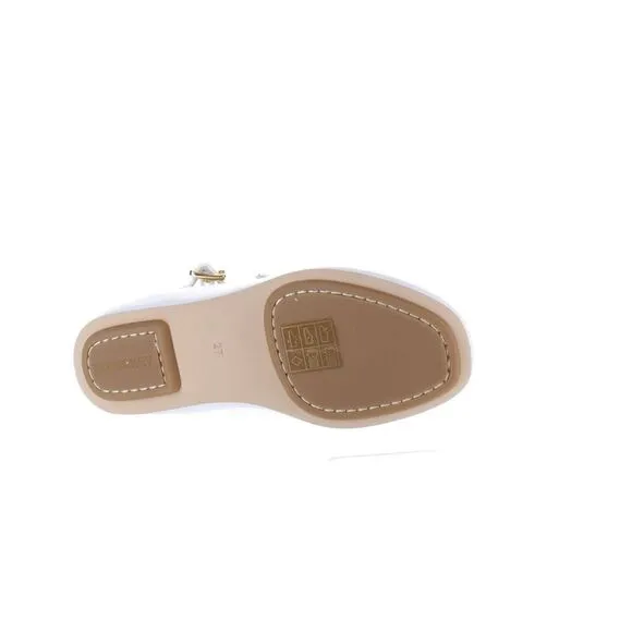 Burberry Girls Jesse White Flats UK 9 Medium (B, M)