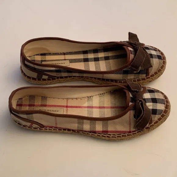 Burberry Nova check Canvas Espadrille Shoes Sz 38