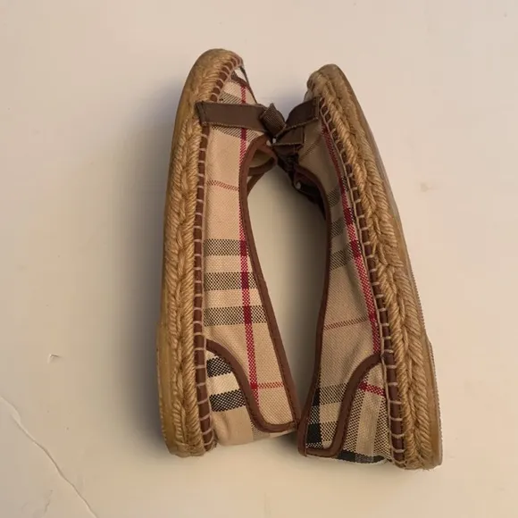 Burberry Nova check Canvas Espadrille Shoes Sz 38