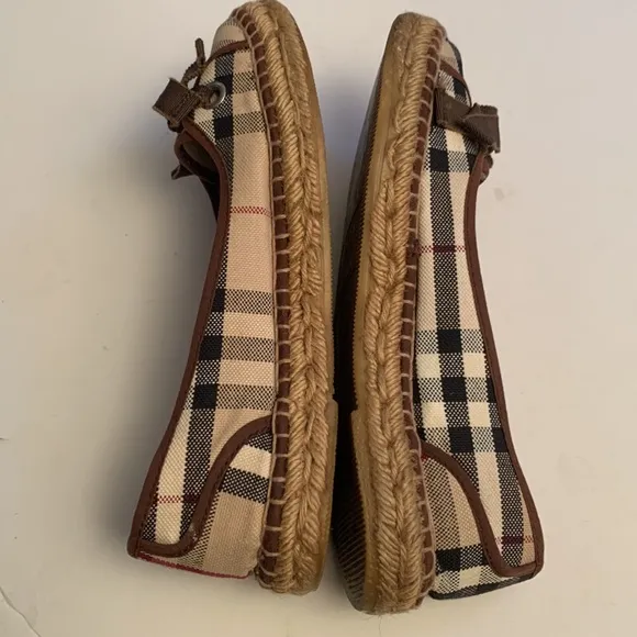 Burberry Nova check Canvas Espadrille Shoes Sz 38