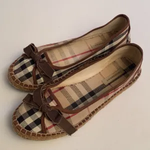 Burberry Nova check Canvas Espadrille Shoes Sz 38