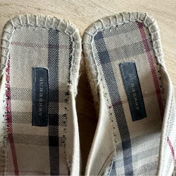 Burberry nova check espadrille wedges