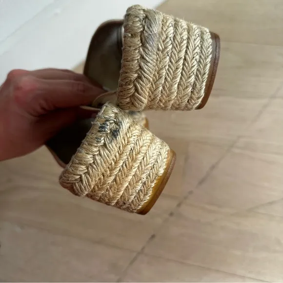 Burberry nova check espadrille wedges