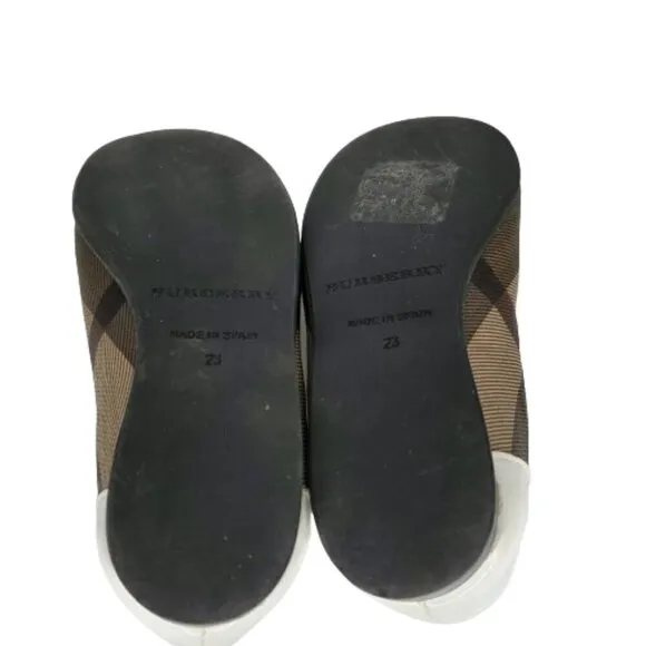 Burberry Nova Check Patent Leather Ballet Flats