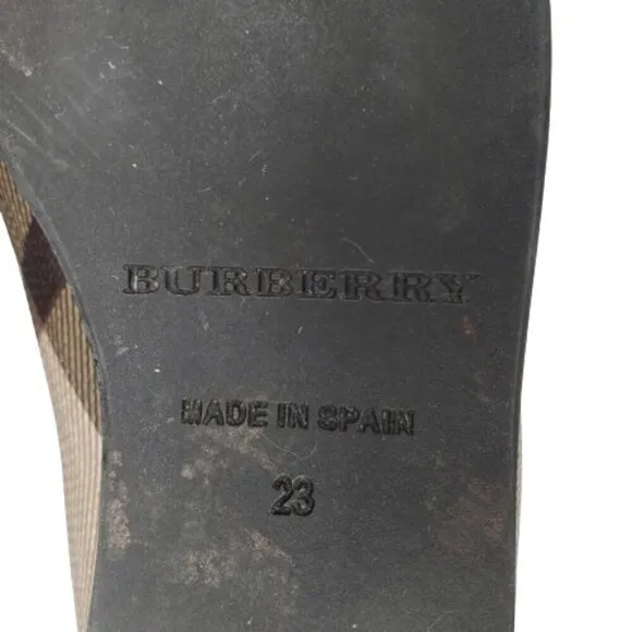 Burberry Nova Check Patent Leather Ballet Flats