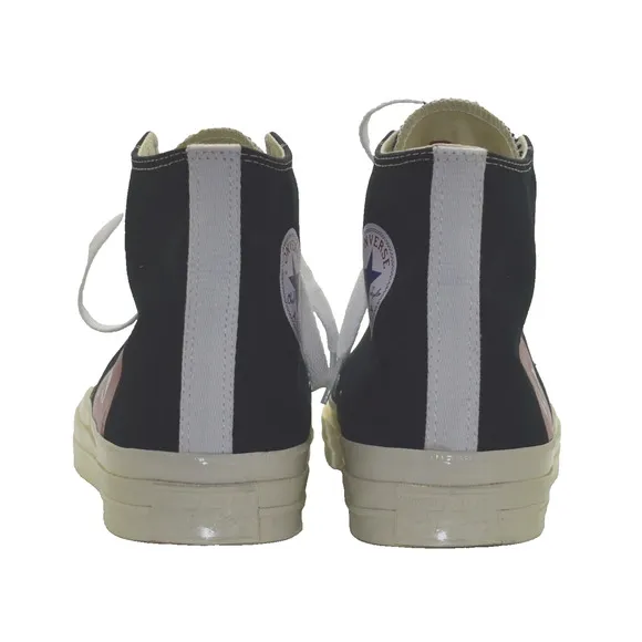 C5 NEW CONVERSE PLAY COMME DES GARCONS Black Canvas Sneaker Shoes Size 11 $125