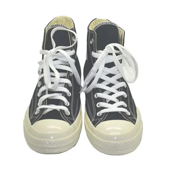 C5 NEW CONVERSE PLAY COMME DES GARCONS Black Canvas Sneaker Shoes Size 11 $125