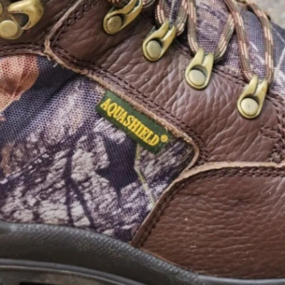 Cabela's Camo Hunting Boots 10.5 AquaShield Realtree 2000g Thinsulate 812718