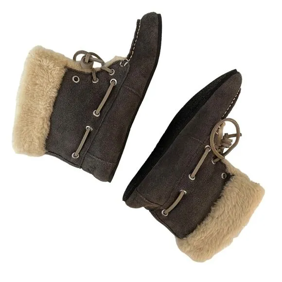 Cabela’s | Size 7 Grey Slipper Moccasins Boots Lace Up Suede Outdoors Casual