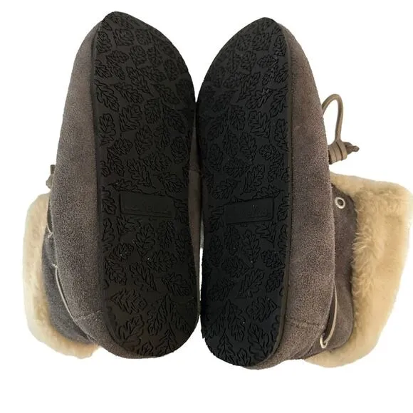 Cabela’s | Size 7 Grey Slipper Moccasins Boots Lace Up Suede Outdoors Casual