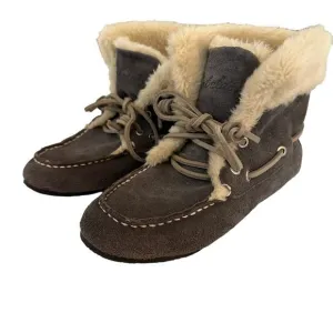 Cabela’s | Size 7 Grey Slipper Moccasins Boots Lace Up Suede Outdoors Casual