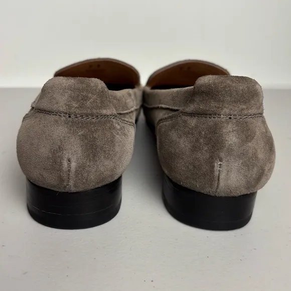 Calleen Cordero Sky Moccasins Size 9.5 Gray Suede Leather Studded Embellished