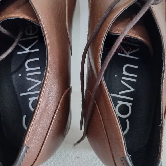 Calvin Klein Luca Brown Leather Oxford Shoes