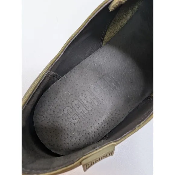Camper Men's Wagon Green Leather Derby Shoes Size EU 43 / US 10